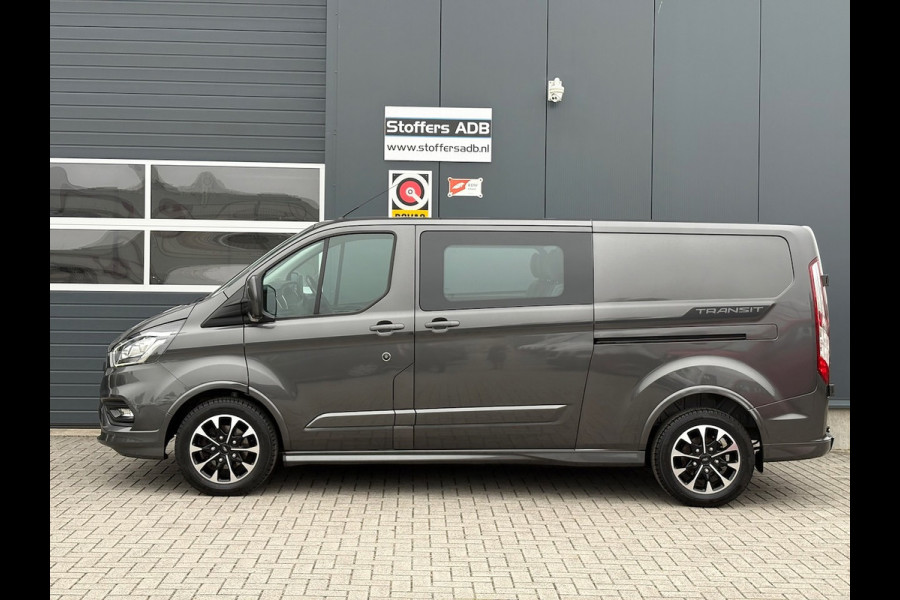 Ford Transit Custom 320 2.0 TDCI 185pk L2H1 Sport DC | L+R SCHUIF | CarPlay | Raptor | Automaat | Trekhaak | Leder | 5-Zits
