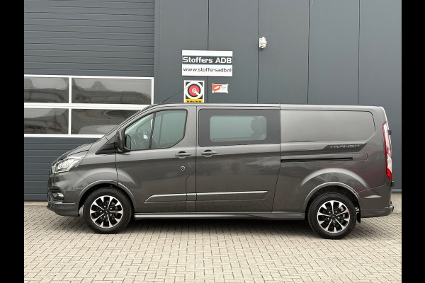 Ford Transit Custom 320 2.0 TDCI 185pk L2H1 Sport DC | L+R SCHUIF | CarPlay | Raptor | Automaat | Trekhaak | Leder | 5-Zits