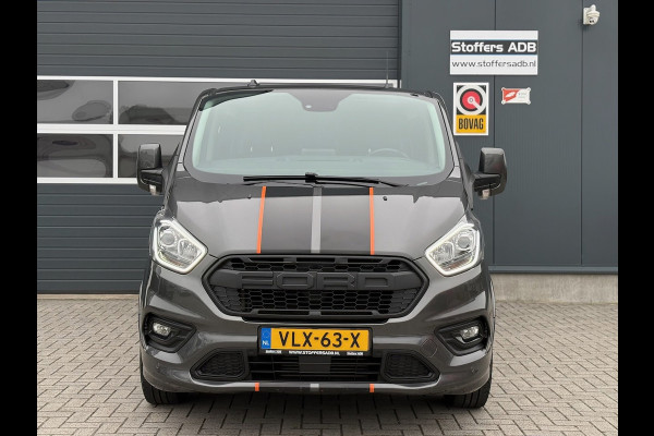 Ford Transit Custom 320 2.0 TDCI 185pk L2H1 Sport DC | L+R SCHUIF | CarPlay | Raptor | Automaat | Trekhaak | Leder | 5-Zits
