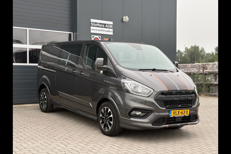 Ford Transit Custom 320 2.0 TDCI 185pk L2H1 Sport DC | L+R SCHUIF | CarPlay | Raptor | Automaat | Trekhaak | Leder | 5-Zits