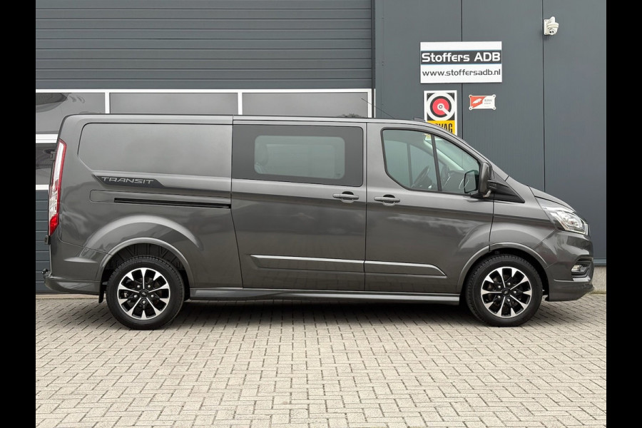 Ford Transit Custom 320 2.0 TDCI 185pk L2H1 Sport DC | L+R SCHUIF | CarPlay | Raptor | Automaat | Trekhaak | Leder | 5-Zits