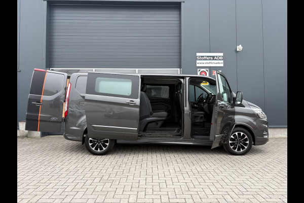 Ford Transit Custom 320 2.0 TDCI 185pk L2H1 Sport DC | L+R SCHUIF | CarPlay | Raptor | Automaat | Trekhaak | Leder | 5-Zits