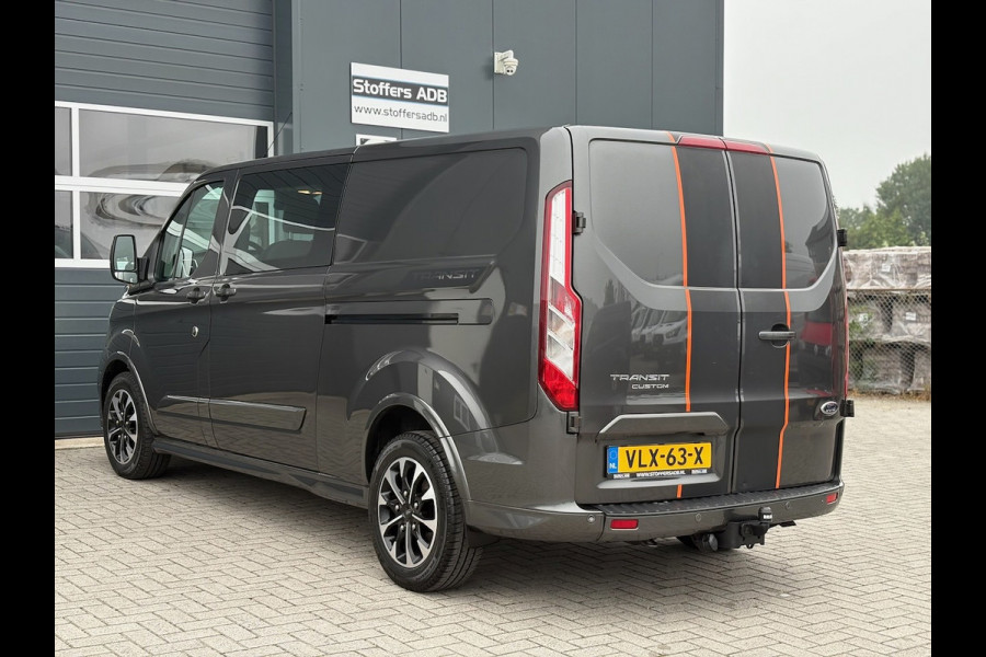 Ford Transit Custom 320 2.0 TDCI 185pk L2H1 Sport DC | L+R SCHUIF | CarPlay | Raptor | Automaat | Trekhaak | Leder | 5-Zits