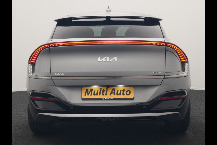 Kia Ev6 GT-Line AWD 77.4 kWh 325pk Dealer O.H. | Adaptive Cruise | Head Up | 360 Camera | Alcantara Sportstoelen Ventilatie & Memory | Meridian Audio | Keyless | Blis | Apple Carplay | Stoelen & Stuur Verwarmd | Navigatie | DAB | 21"L.M |