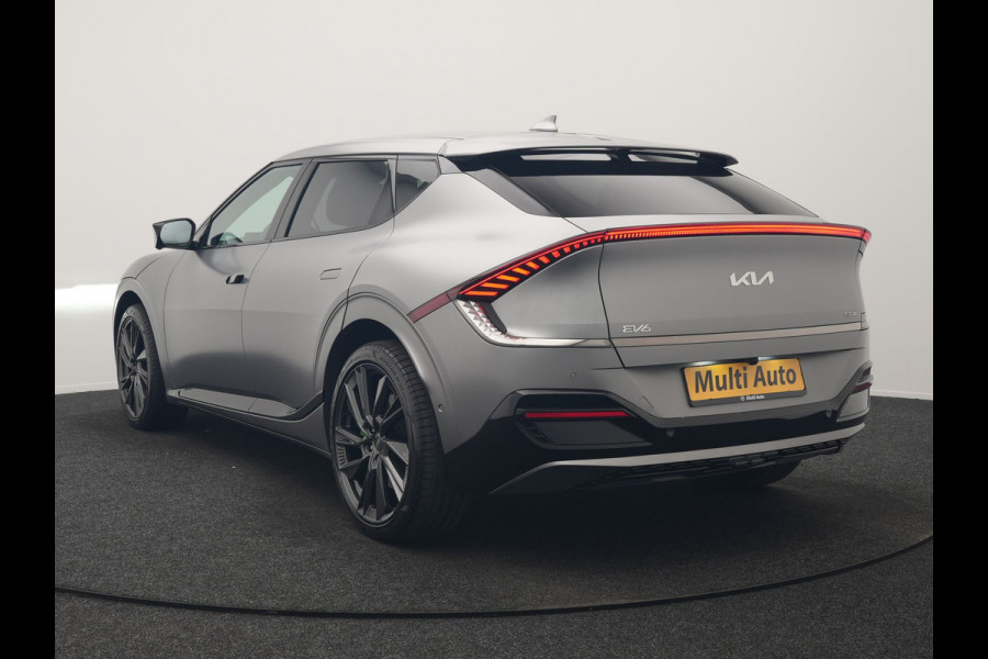 Kia Ev6 GT-Line AWD 77.4 kWh 325pk Dealer O.H. | Adaptive Cruise | Head Up | 360 Camera | Alcantara Sportstoelen Ventilatie & Memory | Meridian Audio | Keyless | Blis | Apple Carplay | Stoelen & Stuur Verwarmd | Navigatie | DAB | 21"L.M |