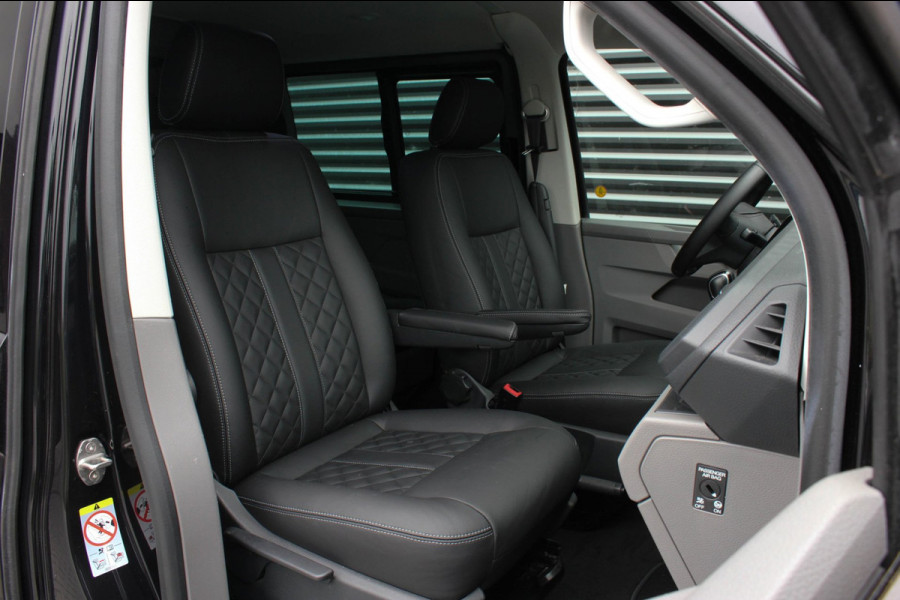 Volkswagen Transporter 2.0 TDI L2H1 150PK BULLI DC DUBBEL CABINE / JB-EDITION / FULL OPTIONS / LEDER BEKLEDING / FULL BLACK /APPLE