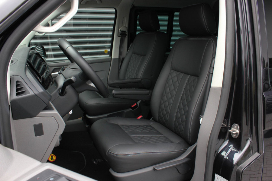Volkswagen Transporter 2.0 TDI L2H1 150PK BULLI DC DUBBEL CABINE / JB-EDITION / FULL OPTIONS / LEDER BEKLEDING / FULL BLACK/ APPLE