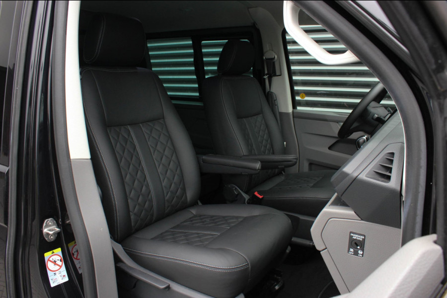 Volkswagen Transporter 2.0 TDI L2H1 150PK BULLI DC DUBBEL CABINE / JB-EDITION / FULL OPTIONS / LEDER BEKLEDING / FULL BLACK/ APPLE