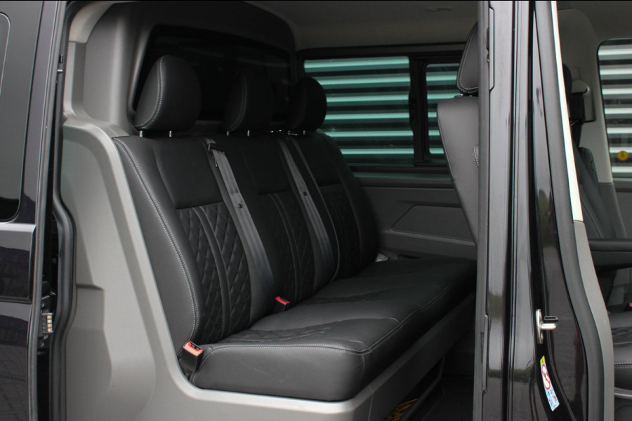 Volkswagen Transporter 2.0 TDI L2H1 150PK BULLI DC DUBBEL CABINE / JB-EDITION / FULL OPTIONS / LEDER BEKLEDING / FULL BLACK/ APPLE
