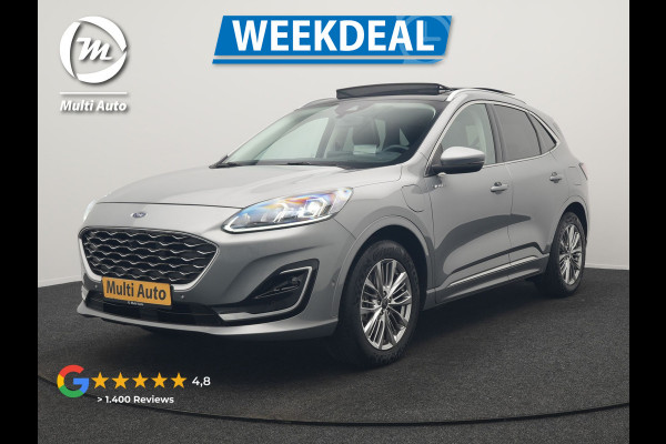 Ford Kuga 2.5 Vignale PHEV 225pk Dealer O.H | Panodak | Head Up | Bang & Olufsen Sound | Adaptive Cruise | 360 Camera | Lederen Sportstoelen Memory & Verwarmd | Keyless | Pilot Assist | Blis | Apple Carplay | Navigatie | Virtual | DAB  | Plug In Hybrid |