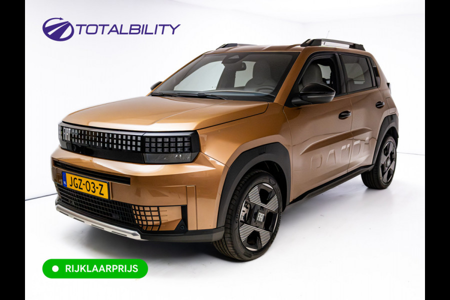 Fiat Grande Panda La Prima 11 kW 44 kWh | Tot 8 jr garantie! | Stoel-, Stuur- & Voorruitverw. | Cruise | Privacy glas | Led, Regensensor, Apple Carplay /  Android auto, Achteruitrijcamera