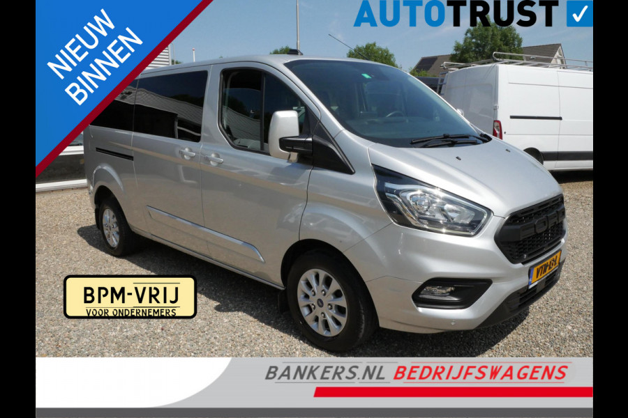 Ford Transit Custom 2.0 TDCI 170PK L2 Limited Dubbel cabine Automaat Airco 2 x Schuifdeur