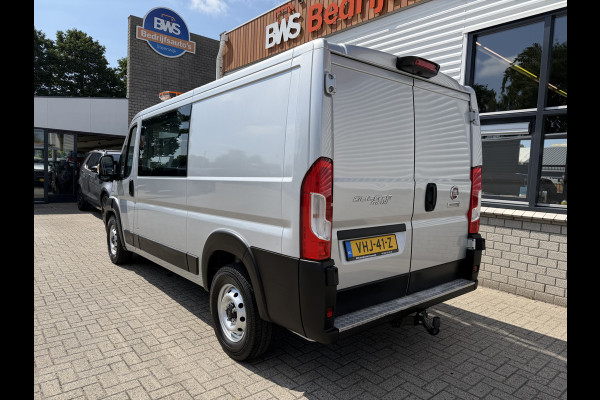 Fiat Ducato Maxi 35H 2.3 MultiJet L2H1 DC 5 persoons / trekhaak 3000 kg! / euro 6 / bpm vrij / zilver metallic / cruise en climate control / ingerichte laadruimte / lease vanaf €