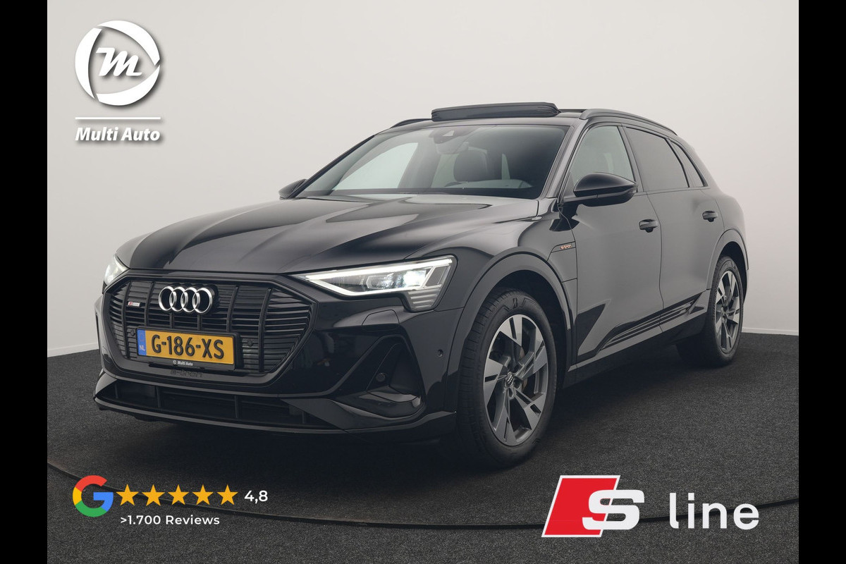 Audi e-tron E-Tron 50 Quattro S Line 71 kWh 313pk | Panodak | Luchtvering | Adaptive Cruise | Alcantara Sportstoelen Memory & Verwarmd | Apple Carplay | Navigatie | 20"L.M |