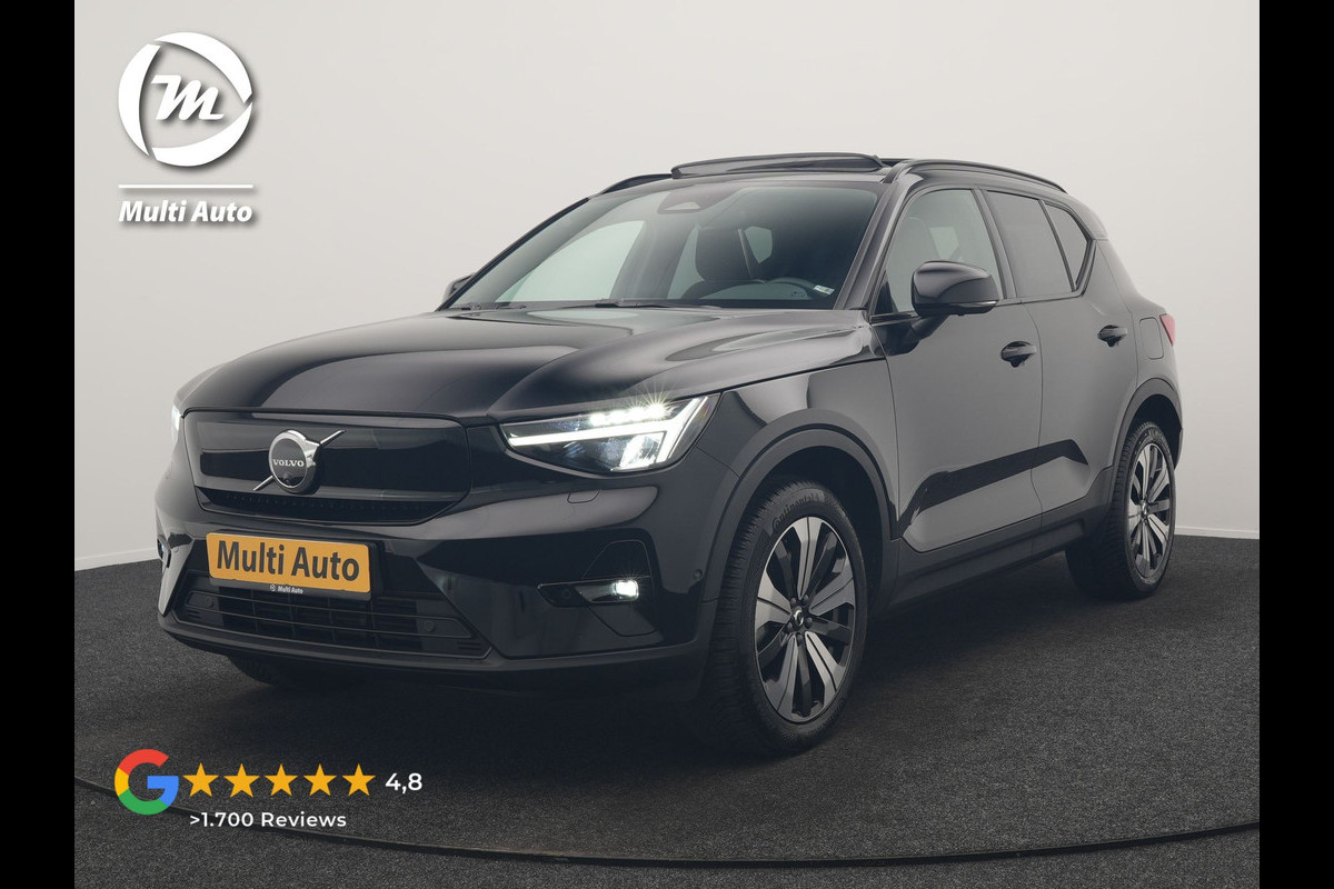 Volvo XC40 Ultimate Recharge Pure 70 kWh 231pk | Panodak | Warmtepomp | Adaptive Cruise | 360 Camera | Harman / Kardon | Alcantara Sportstoelen Memory & Verwarmd | Stuur Verwarmd | Google Assistent | Apple Carplay | Keyless | Blis | DAB |