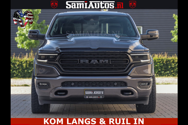 Dodge Ram LIMITED NIGHT 5.7 V8 402PK | HUD | 4PL WHEELS | LUCHTVERING |OPEN UILAAT KLEP | BOM VOL | GRANITE CRYSTAL | DC | CREW CAB | DUBBELE CABINE | 5 PERSOONS GRIJSKENTEKEN | EERSTE EIGENAAR | TOP STAAT 44000 KM |