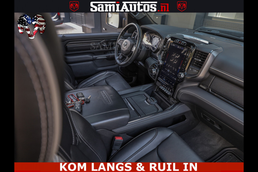 Dodge Ram LIMITED NIGHT 5.7 V8 402PK | HUD | 4PL WHEELS | LUCHTVERING |OPEN UILAAT KLEP | BOM VOL | GRANITE CRYSTAL | DC | CREW CAB | DUBBELE CABINE | 5 PERSOONS GRIJSKENTEKEN | EERSTE EIGENAAR | TOP STAAT 44000 KM |