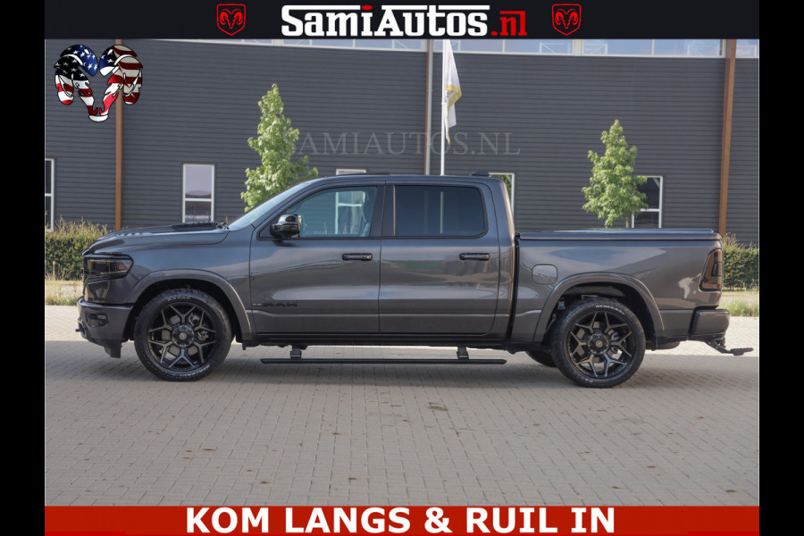 Dodge Ram LIMITED NIGHT 5.7 V8 402PK | HUD | 4PL WHEELS | LUCHTVERING |OPEN UILAAT KLEP | BOM VOL | GRANITE CRYSTAL | DC | CREW CAB | DUBBELE CABINE | 5 PERSOONS GRIJSKENTEKEN | EERSTE EIGENAAR | TOP STAAT 44000 KM |