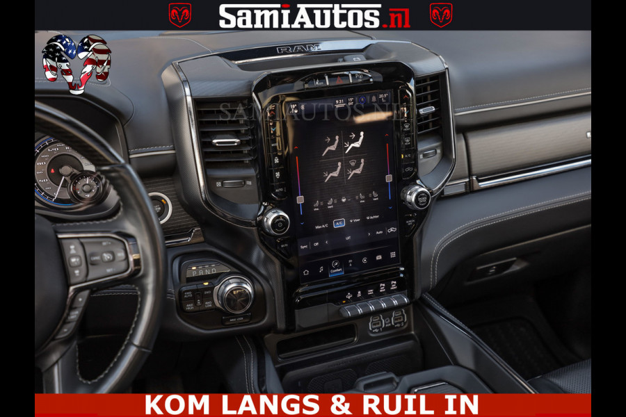 Dodge Ram LIMITED NIGHT 5.7 V8 402PK | HUD | 4PL WHEELS | LUCHTVERING |OPEN UILAAT KLEP | BOM VOL | GRANITE CRYSTAL | DC | CREW CAB | DUBBELE CABINE | 5 PERSOONS GRIJSKENTEKEN | EERSTE EIGENAAR | TOP STAAT 44000 KM |
