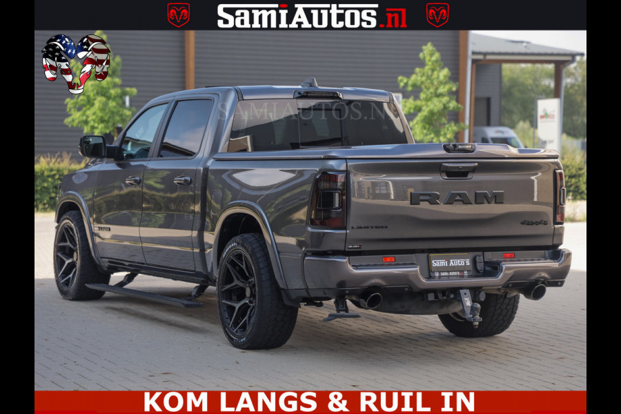 Dodge Ram LIMITED NIGHT 5.7 V8 402PK | HUD | 4PL WHEELS | LUCHTVERING |OPEN UILAAT KLEP | BOM VOL | GRANITE CRYSTAL | DC | CREW CAB | DUBBELE CABINE | 5 PERSOONS GRIJSKENTEKEN | EERSTE EIGENAAR | TOP STAAT 44000 KM |
