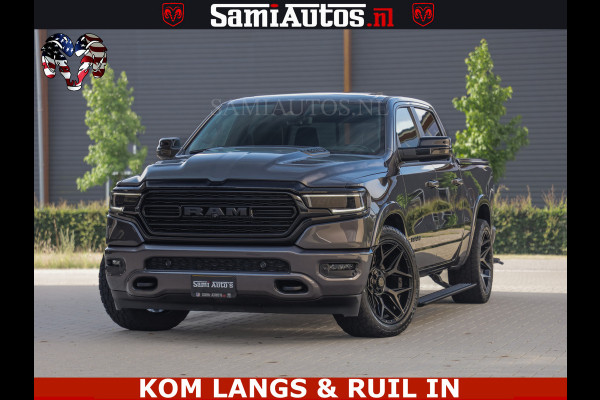 Dodge Ram LIMITED NIGHT 5.7 V8 402PK | HUD | 4PL WHEELS | LUCHTVERING |OPEN UILAAT KLEP | BOM VOL | GRANITE CRYSTAL | DC | CREW CAB | DUBBELE CABINE | 5 PERSOONS GRIJSKENTEKEN | EERSTE EIGENAAR | TOP STAAT 44000 KM |