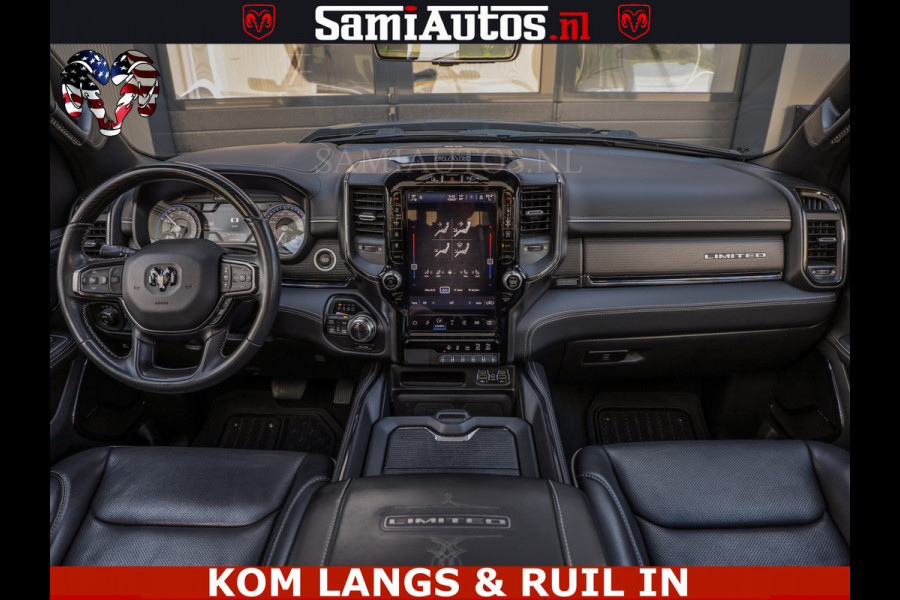Dodge Ram LIMITED NIGHT 5.7 V8 402PK | HUD | 4PL WHEELS | LUCHTVERING |OPEN UILAAT KLEP | BOM VOL | GRANITE CRYSTAL | DC | CREW CAB | DUBBELE CABINE | 5 PERSOONS GRIJSKENTEKEN | EERSTE EIGENAAR | TOP STAAT 44000 KM |