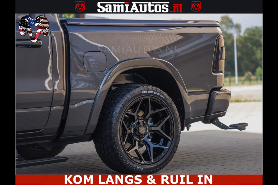 Dodge Ram LIMITED NIGHT 5.7 V8 402PK | HUD | 4PL WHEELS | LUCHTVERING |OPEN UILAAT KLEP | BOM VOL | GRANITE CRYSTAL | DC | CREW CAB | DUBBELE CABINE | 5 PERSOONS GRIJSKENTEKEN | EERSTE EIGENAAR | TOP STAAT 44000 KM |