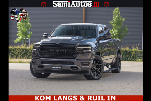 Dodge Ram LIMITED NIGHT 5.7 V8 402PK | HUD | 4PL WHEELS | LUCHTVERING |OPEN UILAAT KLEP | BOM VOL | GRANITE CRYSTAL | DC | CREW CAB | DUBBELE CABINE | 5 PERSOONS GRIJSKENTEKEN | EERSTE EIGENAAR | TOP STAAT 44000 KM |