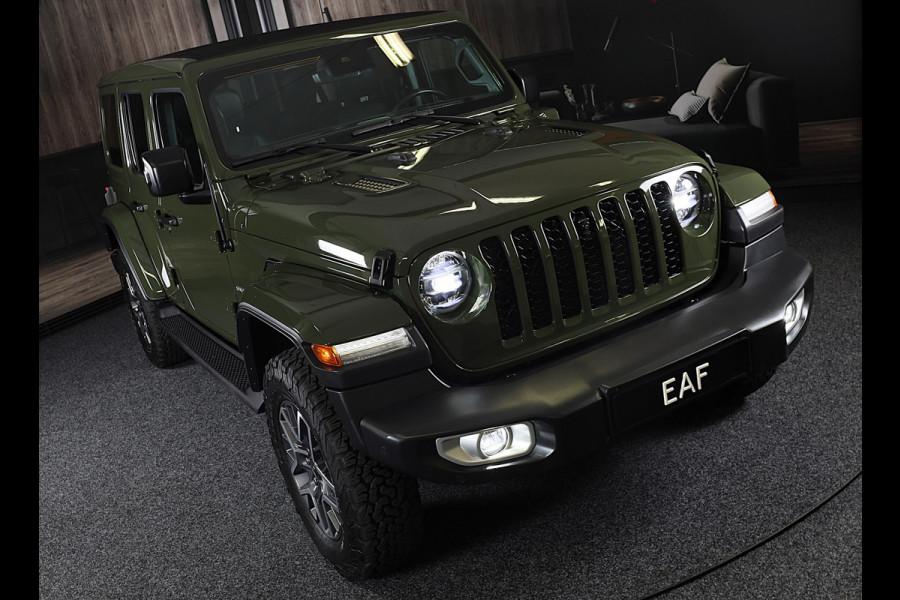 Jeep Wrangler UNLIMITED 4xe 380 Sahara / 360 Camera / Leder / Navi / Ecc / Elek Pakket / Led / Pdc / 18 Inch / TOPSTAAT