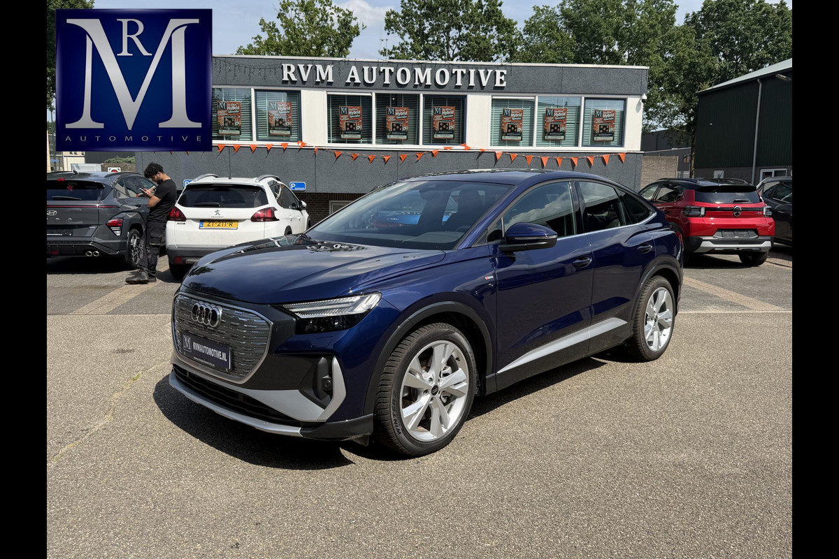 Audi Q4 Sportback e-tron 45 Edition 82 kWh S-LINE| 10.000KM! | STOELVERWARMING| ELEKTRISCHE ACHTERKLEP| ACHTERUITRIJCAMERA | MATRIX LED|