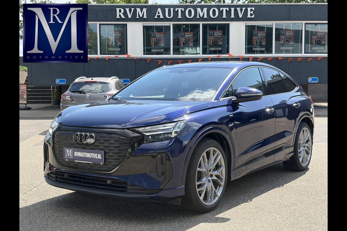 Audi Q4 Sportback e-tron 45 S Edition 82 kWh S-LINE BINNEN + BUITEN | 21 INCH!| MEM. STOEL| ACHTERUITRIJCAMERA| NAPPA LEER| DIAMOND STICHING | FABR. GARANTIE T/M 2028