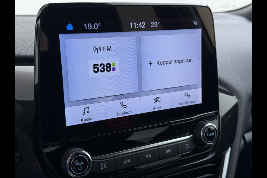 Ford Fiesta 1.0T 125PK Hybrid ST-Line Stoel+Stuur+Voorruitverwarming Apple Carplay/Android Auto Navi* Ecc Cruise Control Pdc Keyless DAB+ Bluetooth Lmv Lane Assist Isofix Regensensor 1e Eigenaar Origineel Nederlandse Auto