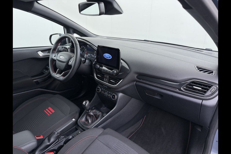 Ford Fiesta 1.0T 125PK Hybrid ST-Line Stoel+Stuur+Voorruitverwarming Apple Carplay/Android Auto Navi* Ecc Cruise Control Pdc Keyless DAB+ Bluetooth Lmv Lane Assist Isofix Regensensor 1e Eigenaar Origineel Nederlandse Auto