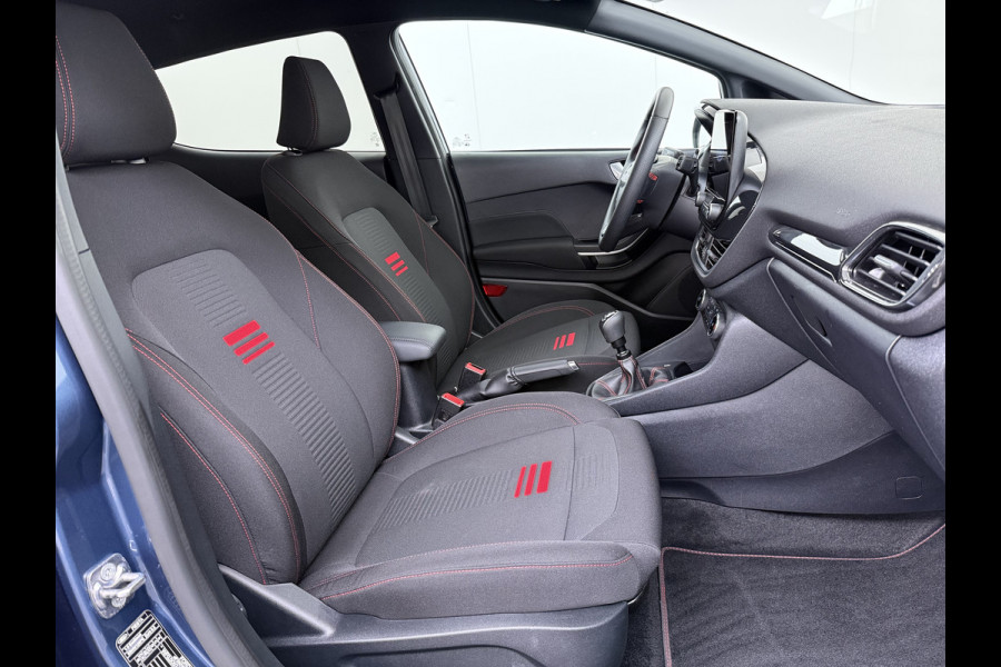 Ford Fiesta 1.0T 125PK Hybrid ST-Line Stoel+Stuur+Voorruitverwarming Apple Carplay/Android Auto Navi* Ecc Cruise Control Pdc Keyless DAB+ Bluetooth Lmv Lane Assist Isofix Regensensor 1e Eigenaar Origineel Nederlandse Auto