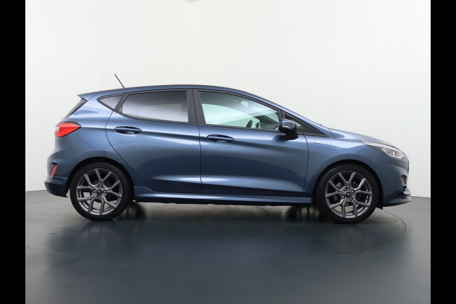 Ford Fiesta 1.0T 125PK Hybrid ST-Line Stoel+Stuur+Voorruitverwarming Apple Carplay/Android Auto Navi* Ecc Cruise Control Pdc Keyless DAB+ Bluetooth Lmv Lane Assist Isofix Regensensor 1e Eigenaar Origineel Nederlandse Auto