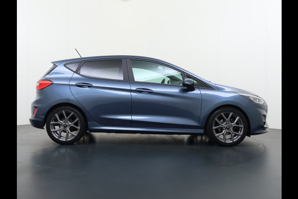 Ford Fiesta 1.0T 125PK Hybrid ST-Line Stoel+Stuur+Voorruitverwarming Apple Carplay/Android Auto Navi* Ecc Cruise Control Pdc Keyless DAB+ Bluetooth Lmv Lane Assist Isofix Regensensor 1e Eigenaar Origineel Nederlandse Auto
