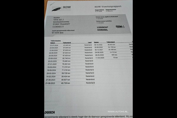 Ford Transit Connect 1.5 EcoBlue L1 Trend , Euro 6 , Apk juli 2027 , airco, 1e Eig , Ex overheid bus , in pracht staat.