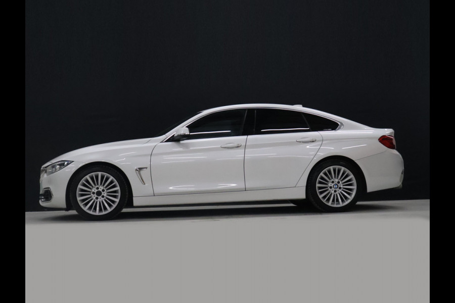 BMW 4 Serie Gran Coupé 418i High Executive [GROOT NAVIGATIE, STOELVERWARMING, VOL LEDER, CRUISE CONTROL, LED, BLUETOOOTH, DIGITAL DASH, ELEKTRISCHE ACHTERKLEP, NIEUWSTAAT]
