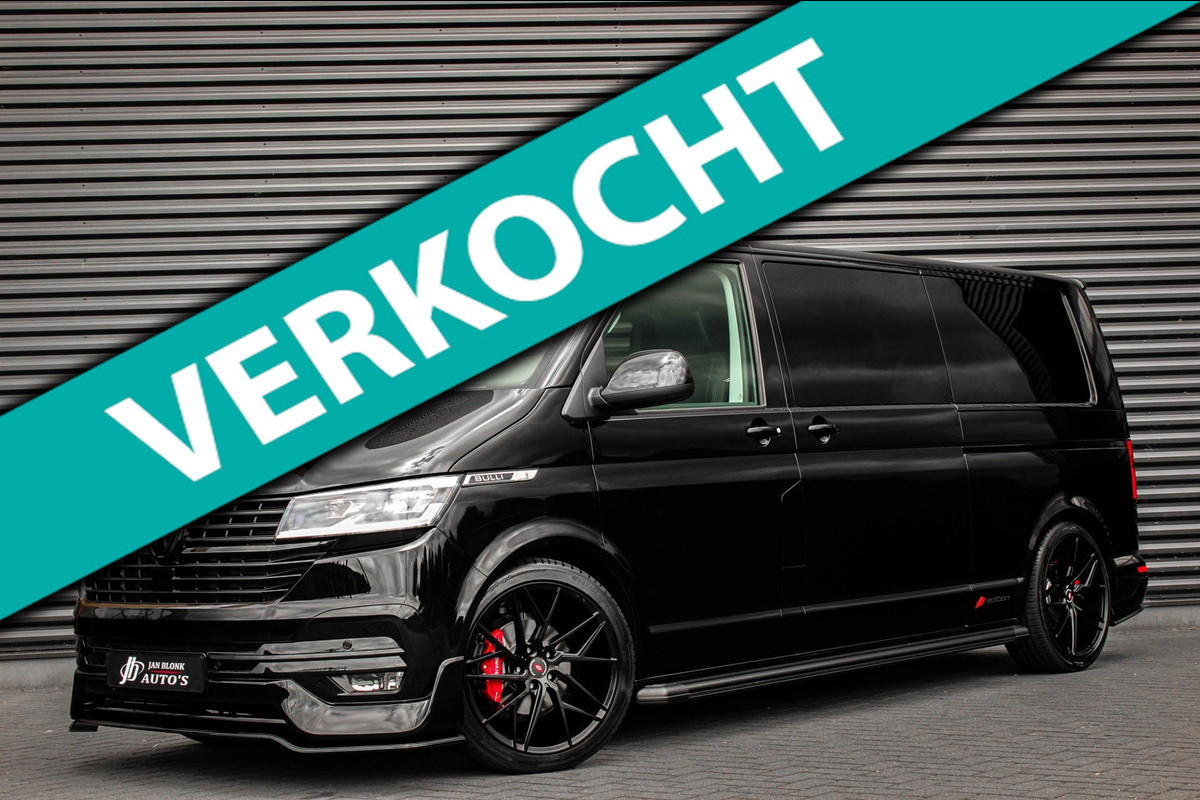 Volkswagen Transporter 2.0 TDI L2H1 150PK BULLI DC DUBBEL CABINE / LEIGHTONVANS BODYKIT / FULL OPTIONS / LEDER / FULL BLACK/ APPLE