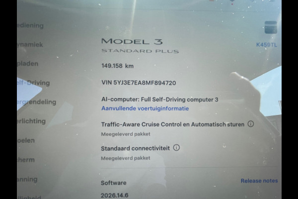 Tesla Model 3 Standard RWD Plus 60 kWh |SOH 88%|FACELIFT | WARMTEPOMP