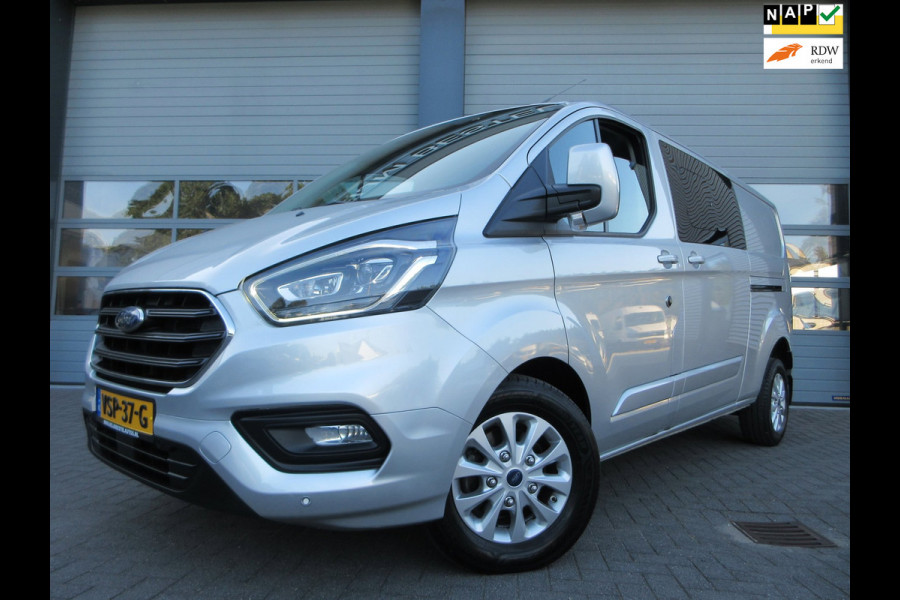 Ford Transit Custom 320 2.0 TDCI L2, Limited, DC, Dubbel Cabine, LED, 2x schuifdeur, Camera.
