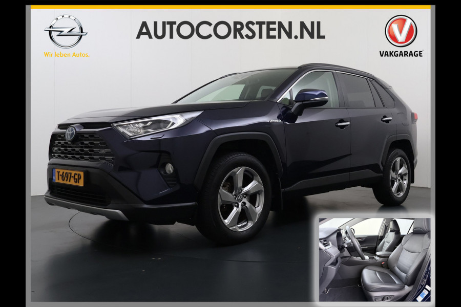 Toyota RAV4 2.5I Hybride Leer+Verwarming+Memory Adap.Cruise Navi Camera Ecc Apple Carplay Android Auto Miracast™ Elek.Achterklep Active Stuur+Voorruit+Achterbankverwarming Keyless Lane Assist Privacy Glas Lmv Elek.Stoel Bluetooth Led