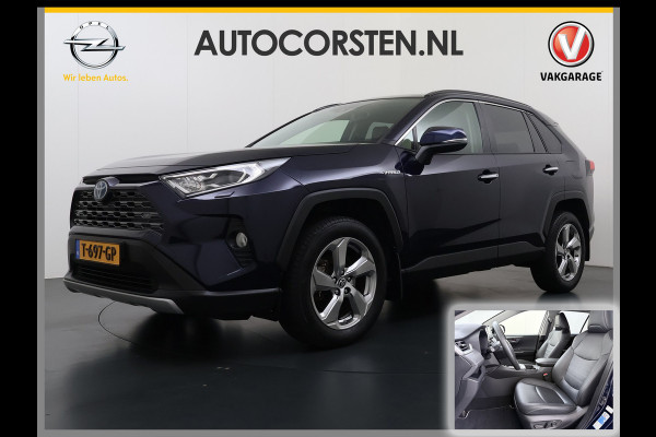 Toyota RAV4 2.5I Hybride Leer+Verwarming+Memory Adap.Cruise Navi Camera Ecc Apple Carplay Android Auto Miracast™ Elek.Achterklep Active Stuur+Voorruit+Achterbankverwarming Keyless Lane Assist Privacy Glas Lmv Elek.Stoel Bluetooth Led