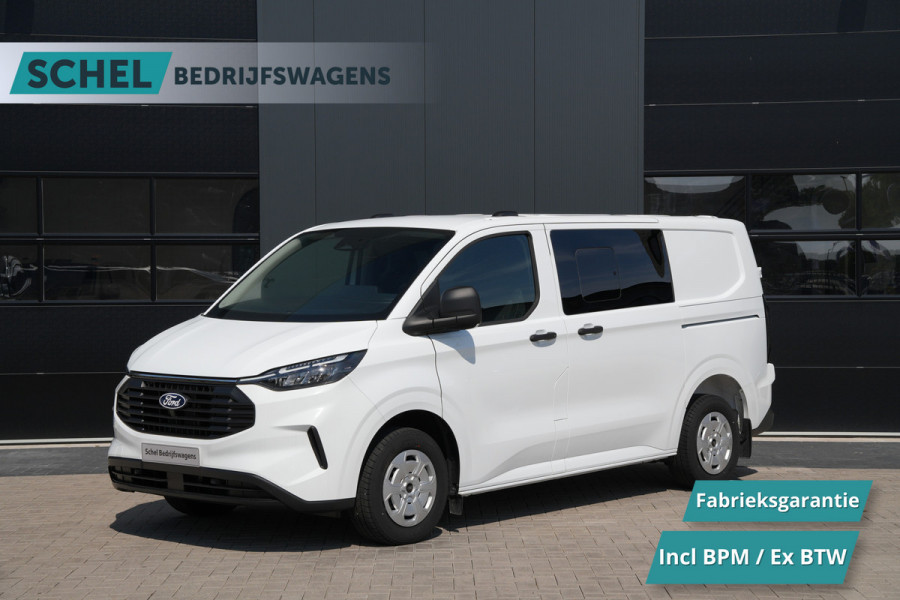 Ford Transit Custom 320 2.0 TDCI L1H1 Trend DC 136pk - 2x Schuif - Stoel/stuurverwarming - Cruise - Navi - Camera - Rijklaar