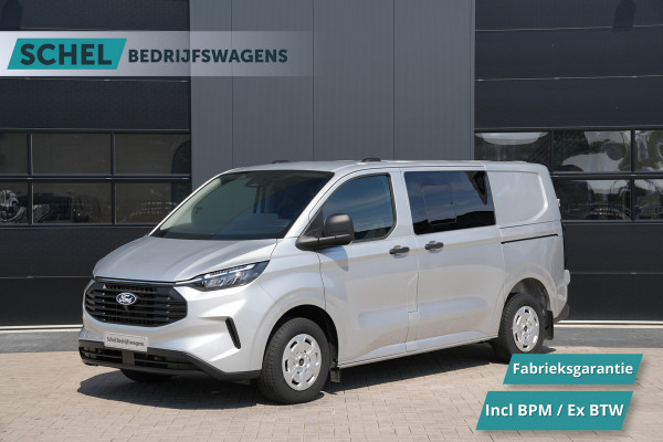 Ford Transit Custom 320 2.0 TDCI L1H1 Trend DC 136pk - 2x Schuif - Stoel/stuurverwarming - Cruise - Navi - Camera - Rijklaar