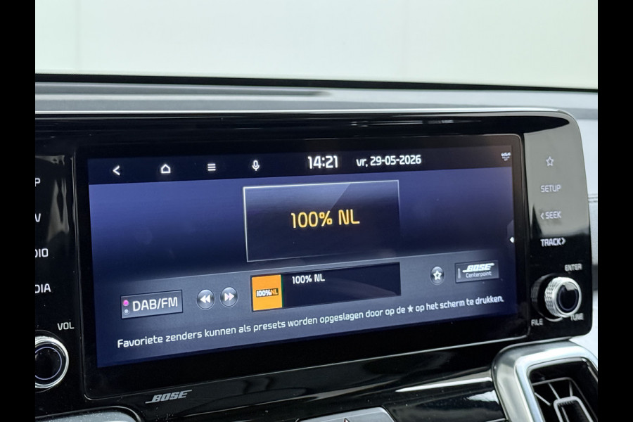 Kia Sorento 1.6T-GDI 265PK 4WD Plugin Hybrid DynamicPlusLine 7-Persoons Panoramadak Leder Trekhaak Adap.Cruise Bose® Stoel+Stuur+Achterbankv Apple Carplay Android Auto DAB Lmv Privacy Glas Led Elek.Stoelen Elek.Achterklep Fabrieksgarantie tot 24-8-2030/150.000KM 1e Eigenaar Dealeronderhouden 1.500KG Trekgewicht Origineel Nederlandse Auto