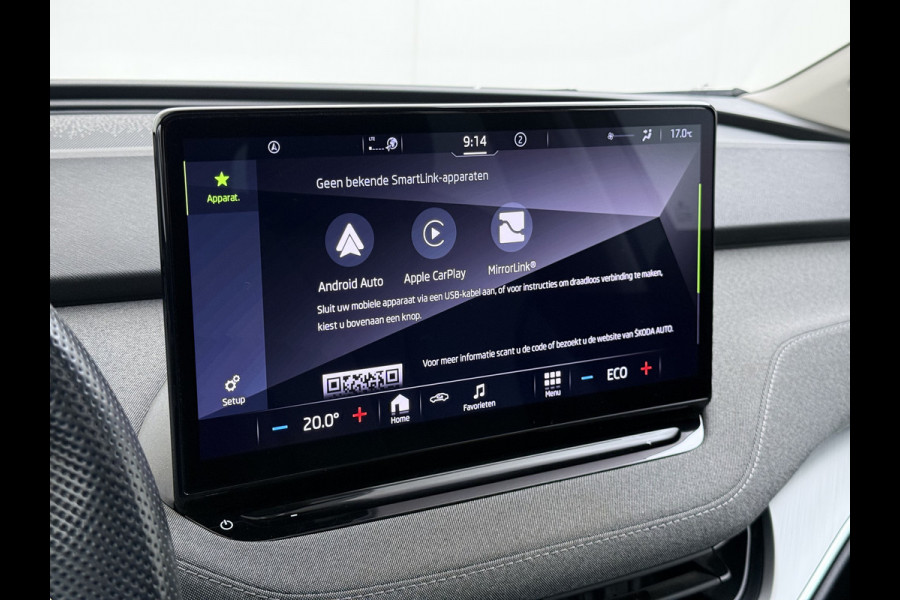Škoda ENYAQ iV PanoDak Trekhaak Navi Camera Apple Carplay Android Auto Elek.Achterklep Ecc Cruise Control iV 60 SOH 89,6% Stuurverwarming Bluetooth Led Keyless advanced 1.000KG Trekgewicht 1e Eigenaar Origineel Nederlandse Auto