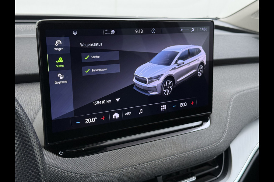 Škoda ENYAQ iV PanoDak Trekhaak Navi Camera Apple Carplay Android Auto Elek.Achterklep Ecc Cruise Control iV 60 SOH 89,6% Stuurverwarming Bluetooth Led Keyless advanced 1.000KG Trekgewicht 1e Eigenaar Origineel Nederlandse Auto