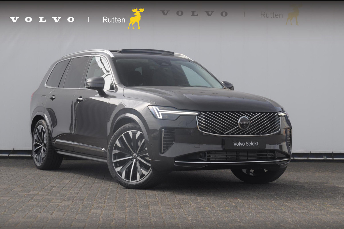 Volvo XC90 T8 408PK Automaat Plug-in hybrid AWD Ultra Bright / Luchtvering / Trekhaak / Panoramadak / Google services / Elektrisch bedienbare voorstoelen met geheugen / Stoelverwarming voor en achter