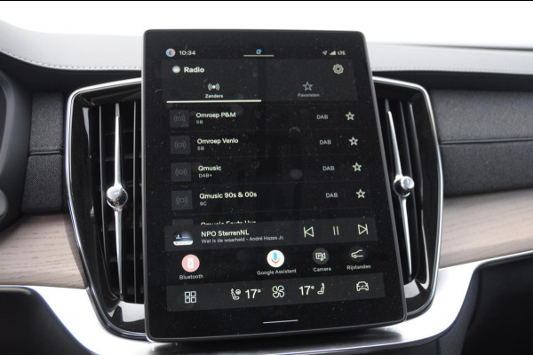 Volvo XC90 T8 408PK Automaat Plug-in hybrid AWD Ultra Bright / Luchtvering / Trekhaak / Panoramadak / Google services / Elektrisch bedienbare voorstoelen met geheugen / Stoelverwarming voor en achter